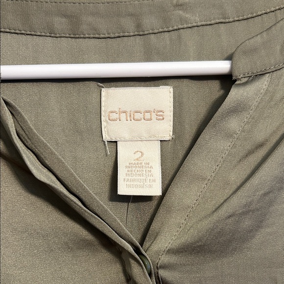 NWT Chico's Olive Tunic with Lace Hem Size 12 - Picture 2 of 7